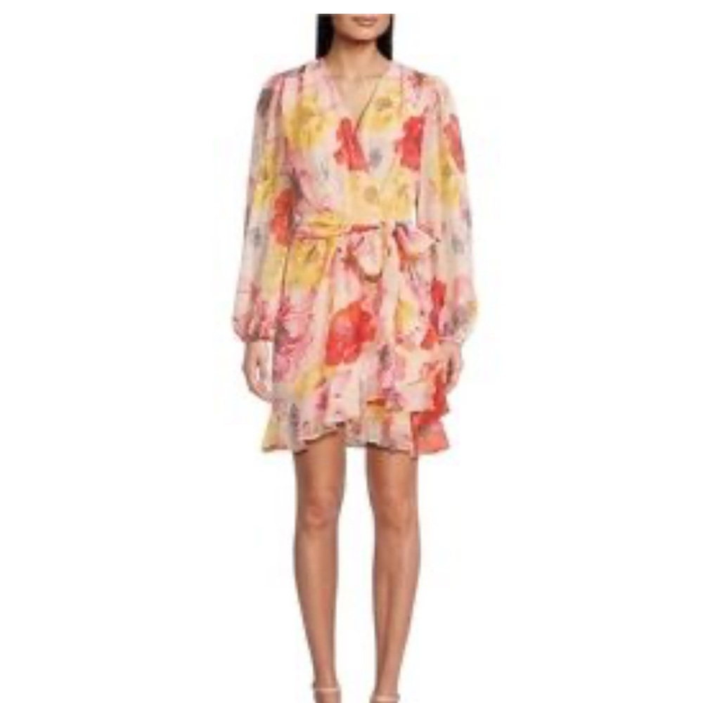 Alex Marie NWT floral long sleeve mini dress size 12